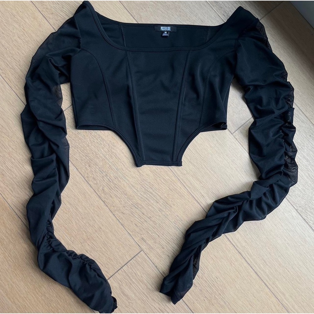 poster grl long sleeve corset top💋